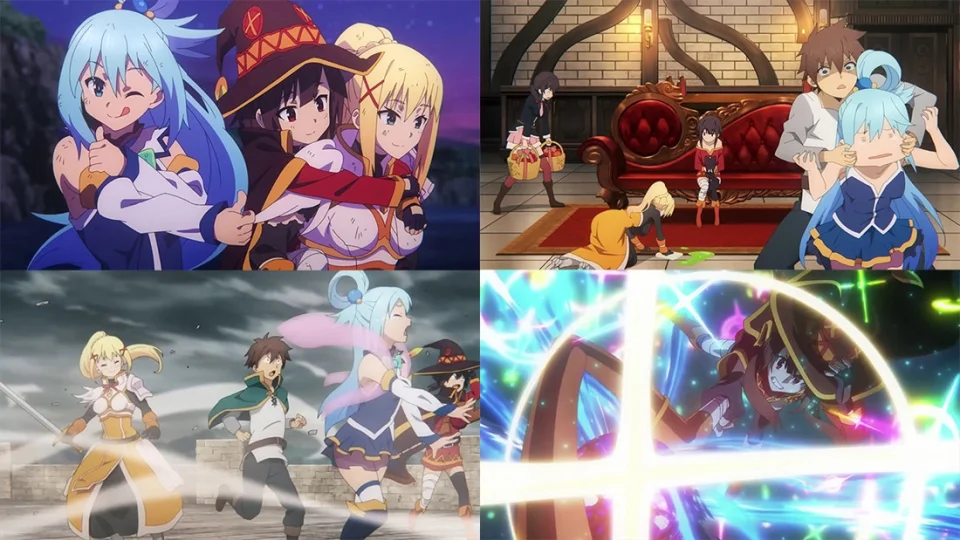 The anime KonoSuba season 3, in opening video