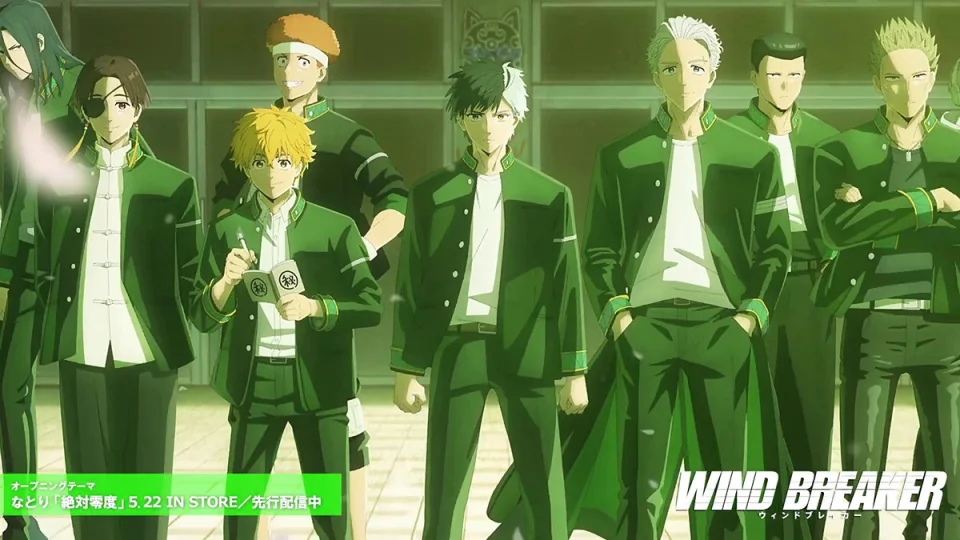 The Wind Breaker anime, in video opening